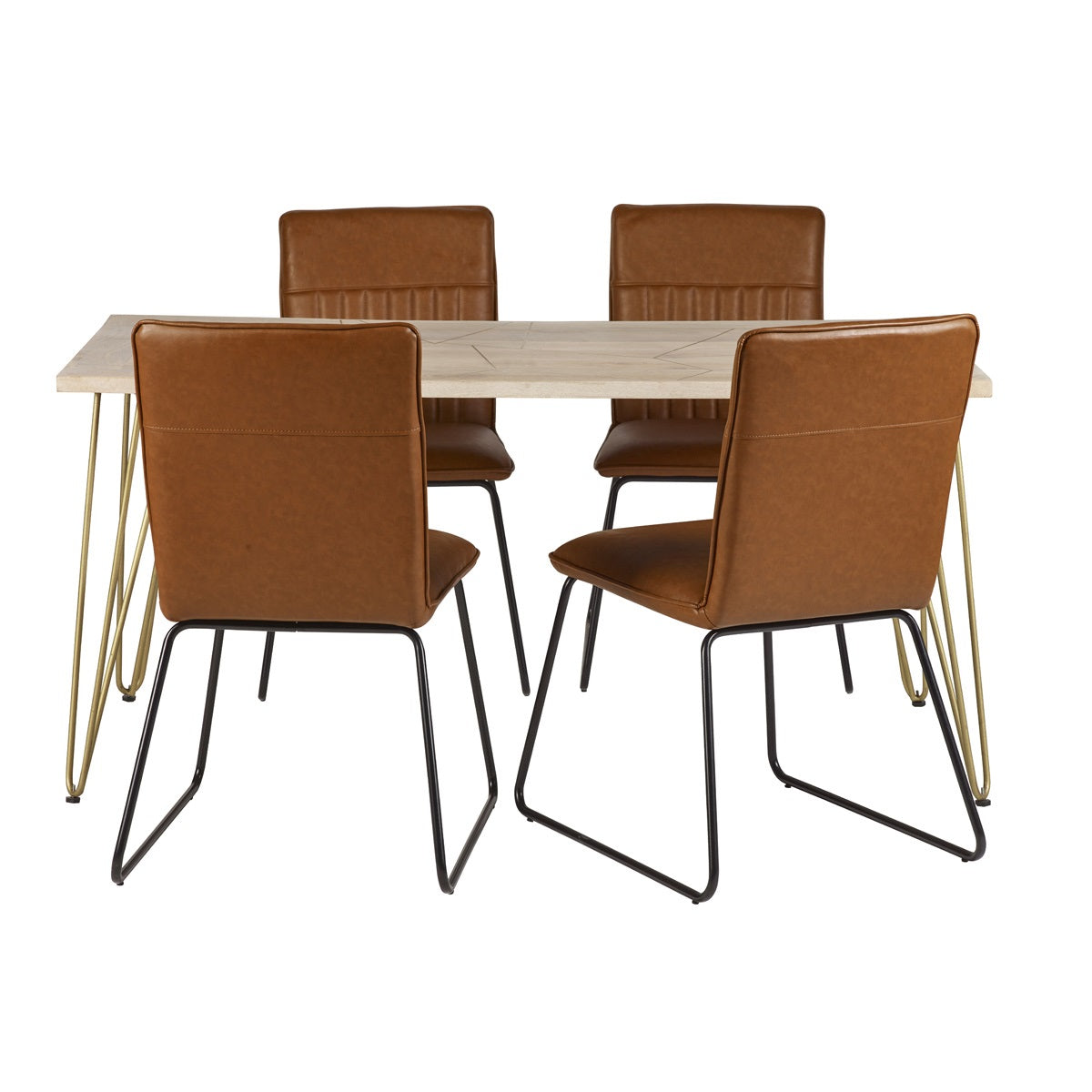 Ebern Light Gold Dining Table