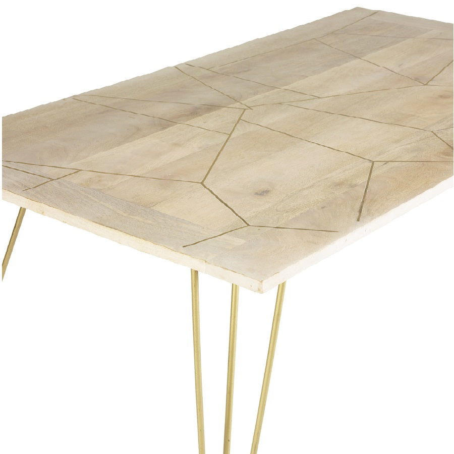Ebern Light Gold Dining Table