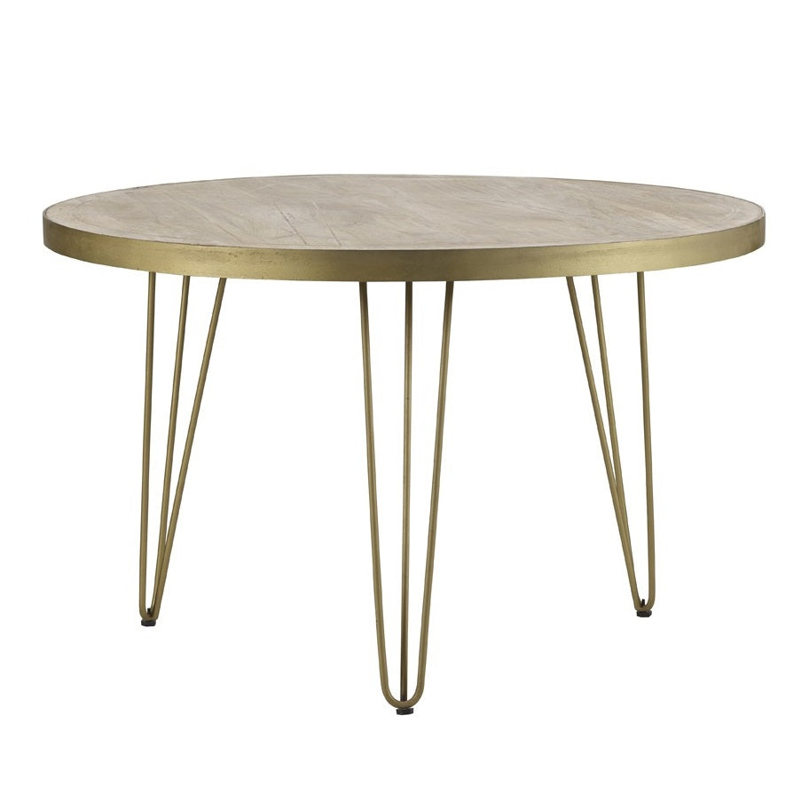 Ebern Light Gold Round Dining Table