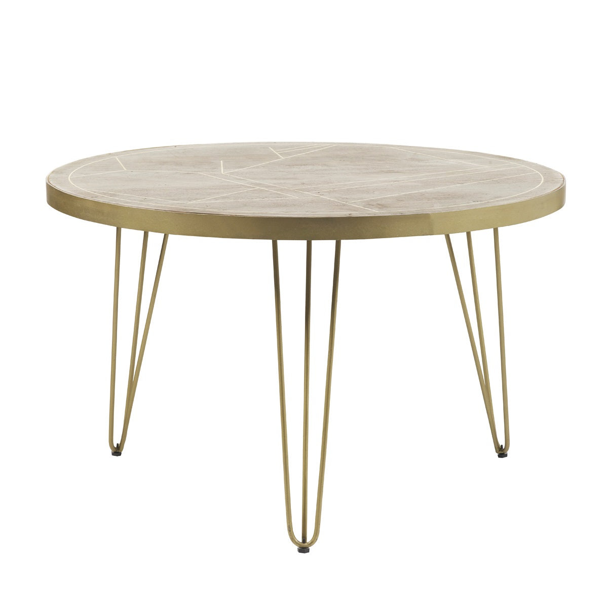 Ebern Light Gold Round Dining Table