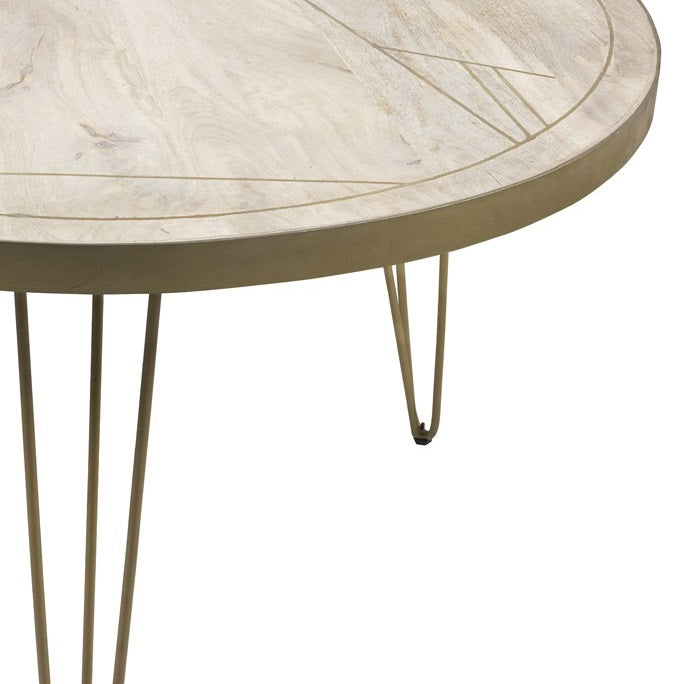 Ebern Light Gold Round Dining Table