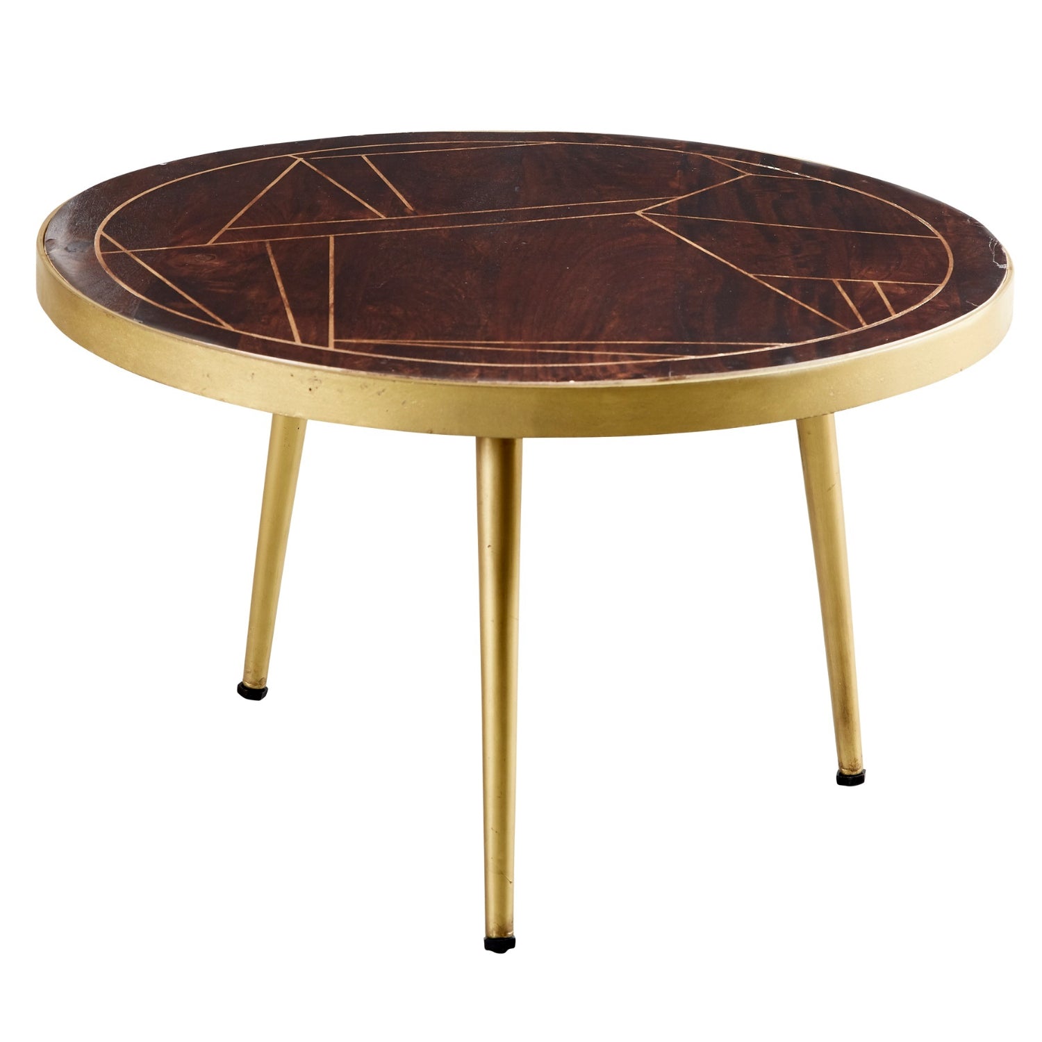 Ebern Dark Gold Round Coffee Table