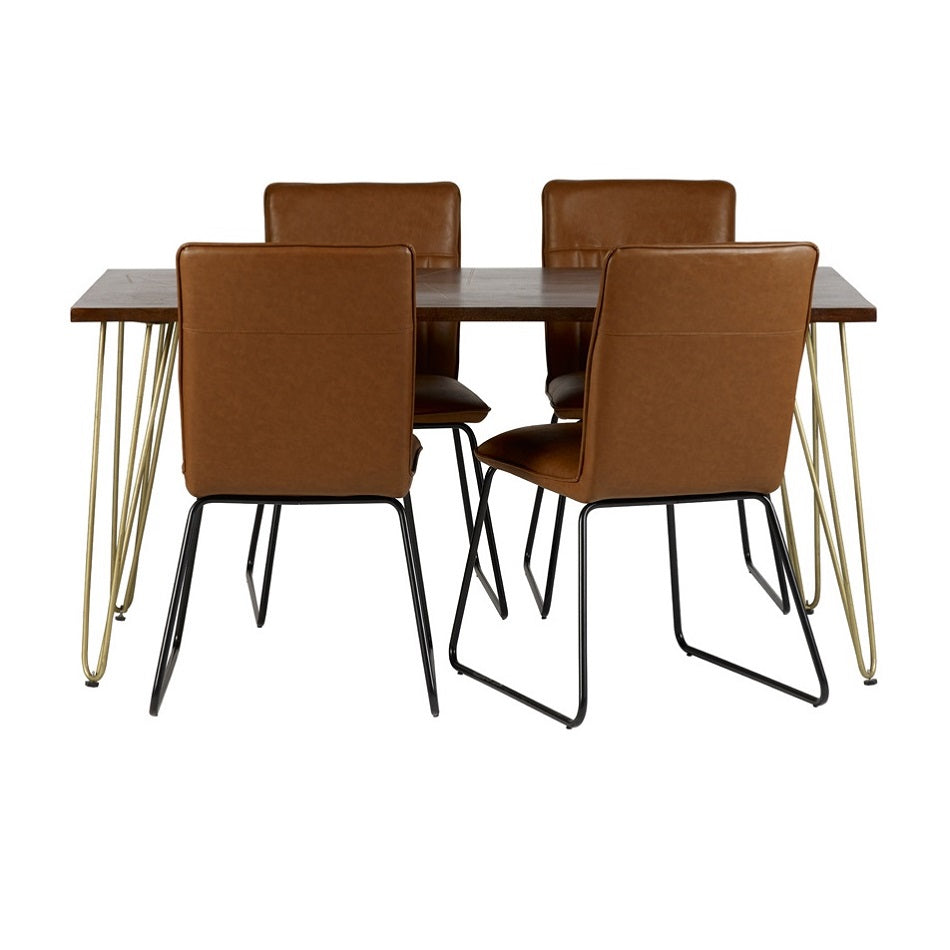 Ebern Dark Gold Dining Table
