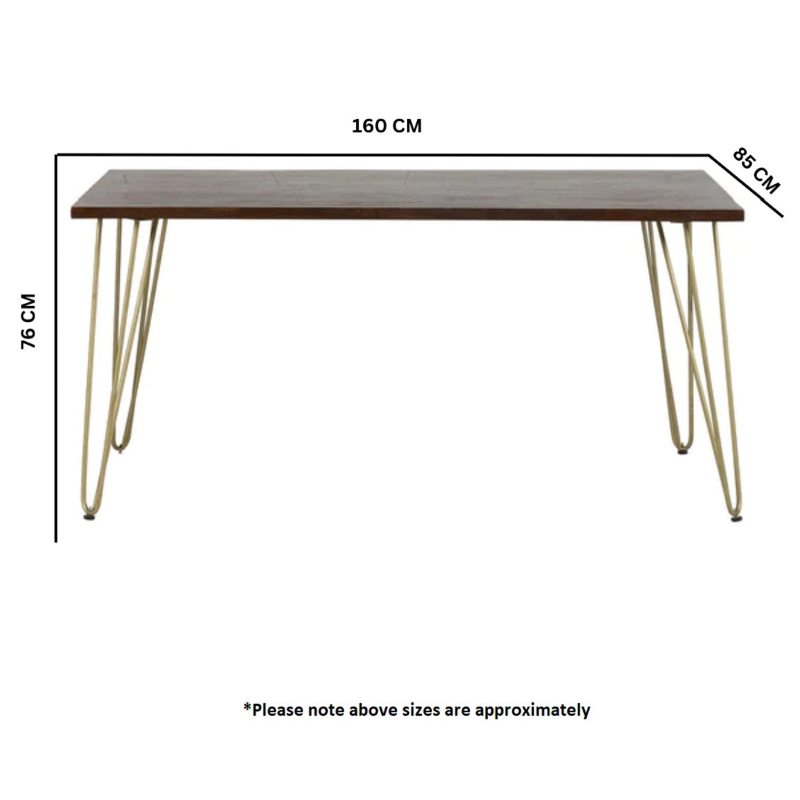 Ebern Dark Gold Dining Table