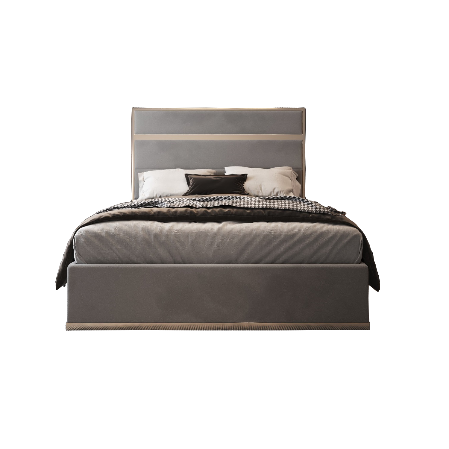 Bentley Upholstered Soft Velvet Metal Bed Frame