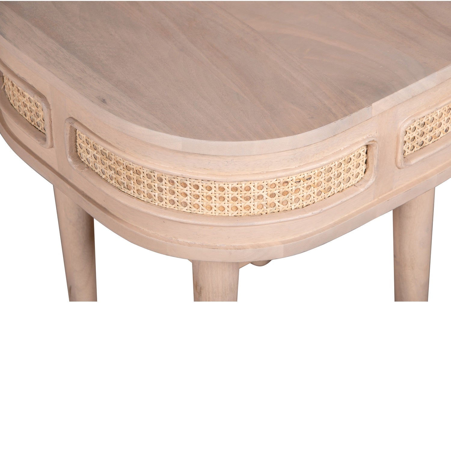 Adah Cane & Mango Wood Bedside Table