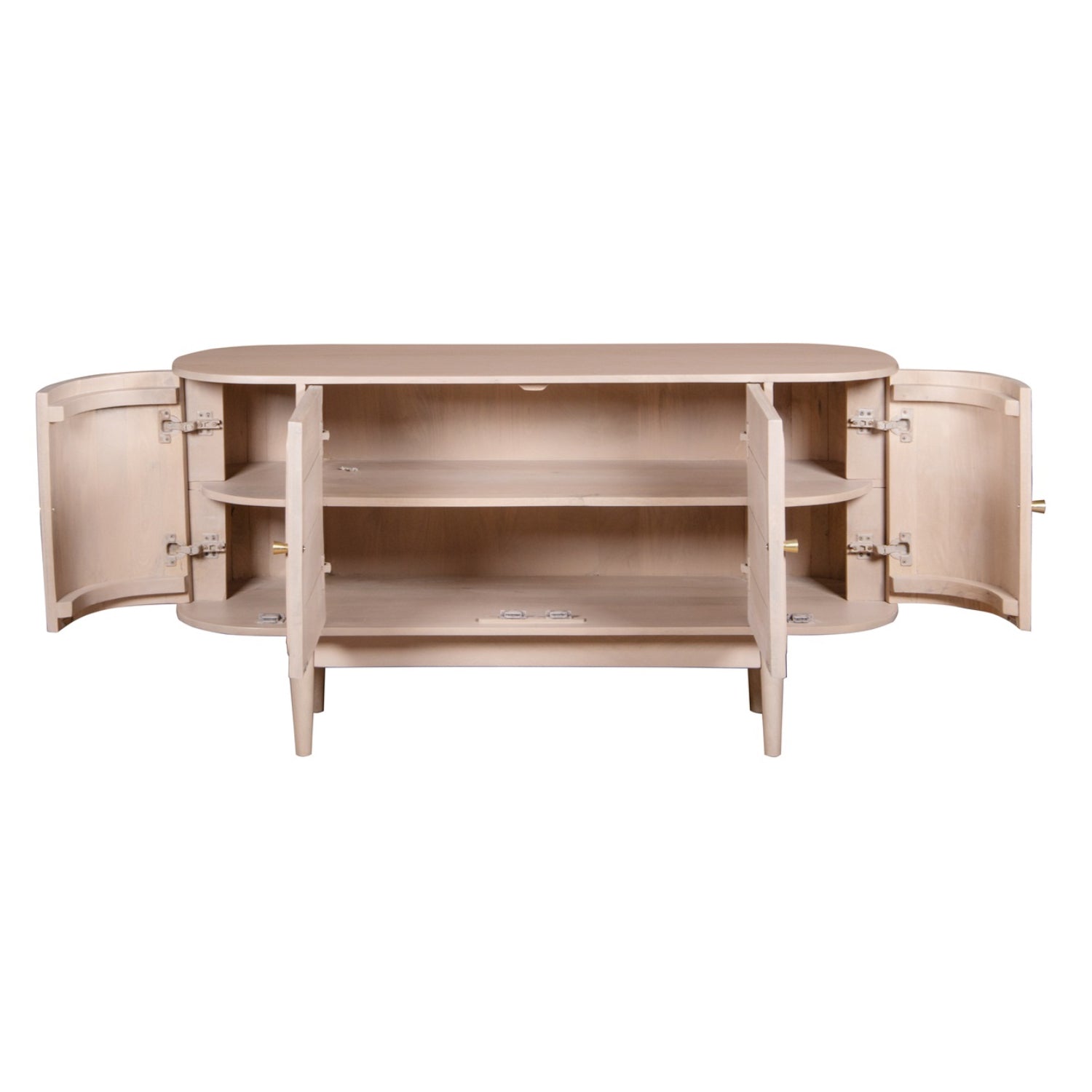 Adah Cane & Mango Wood 4 Doors Sideboard