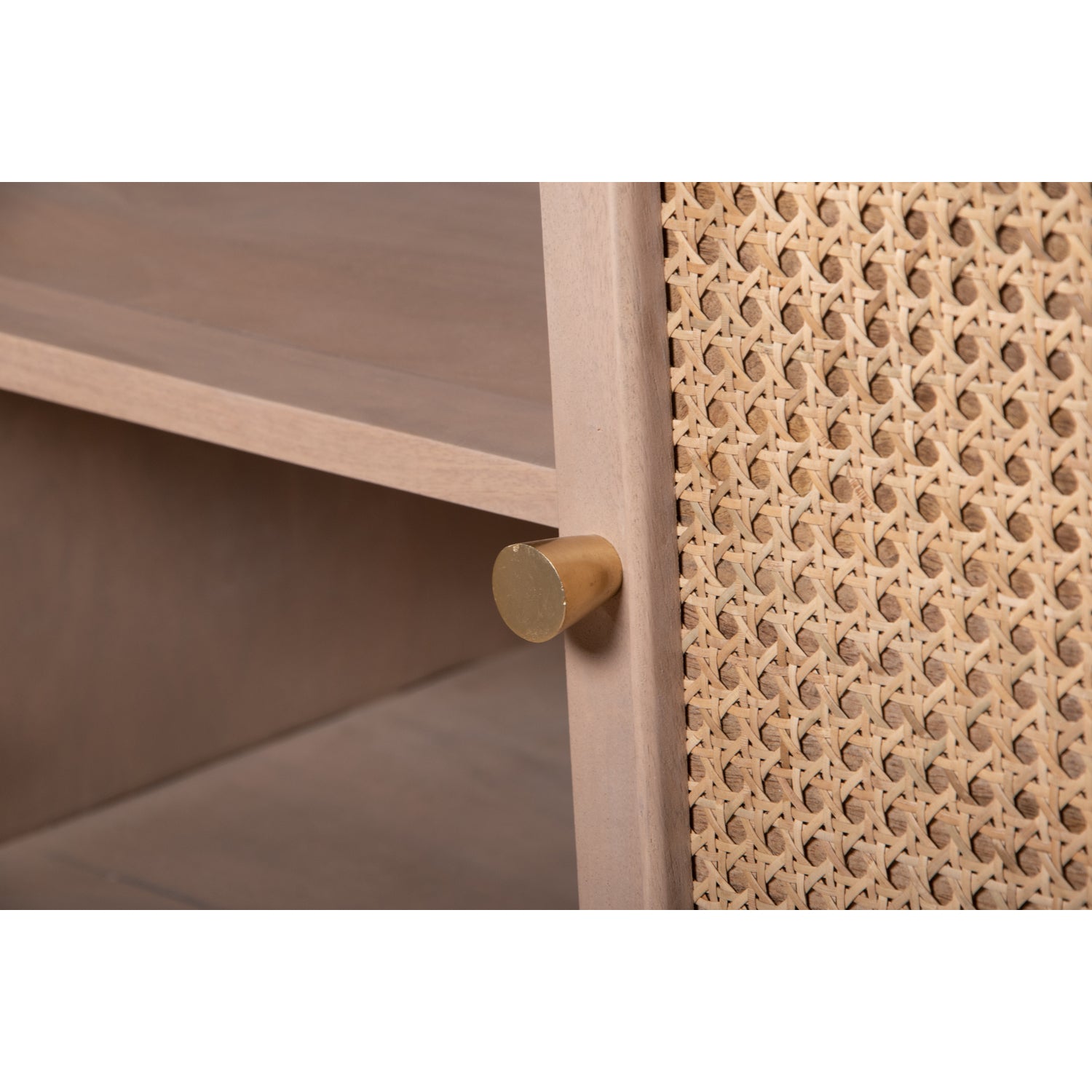 Adah Cane & Mango Wood 4 Doors Sideboard