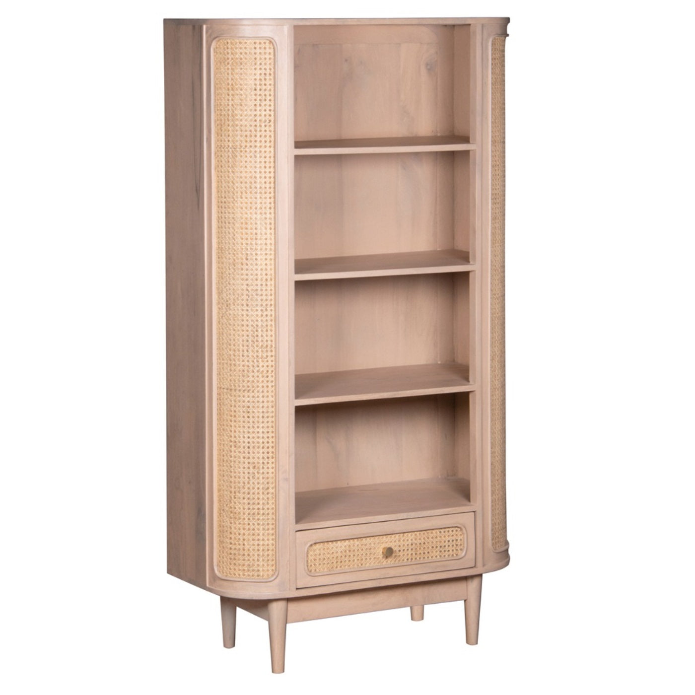 Adah Cane & Mango Wood Bookcase