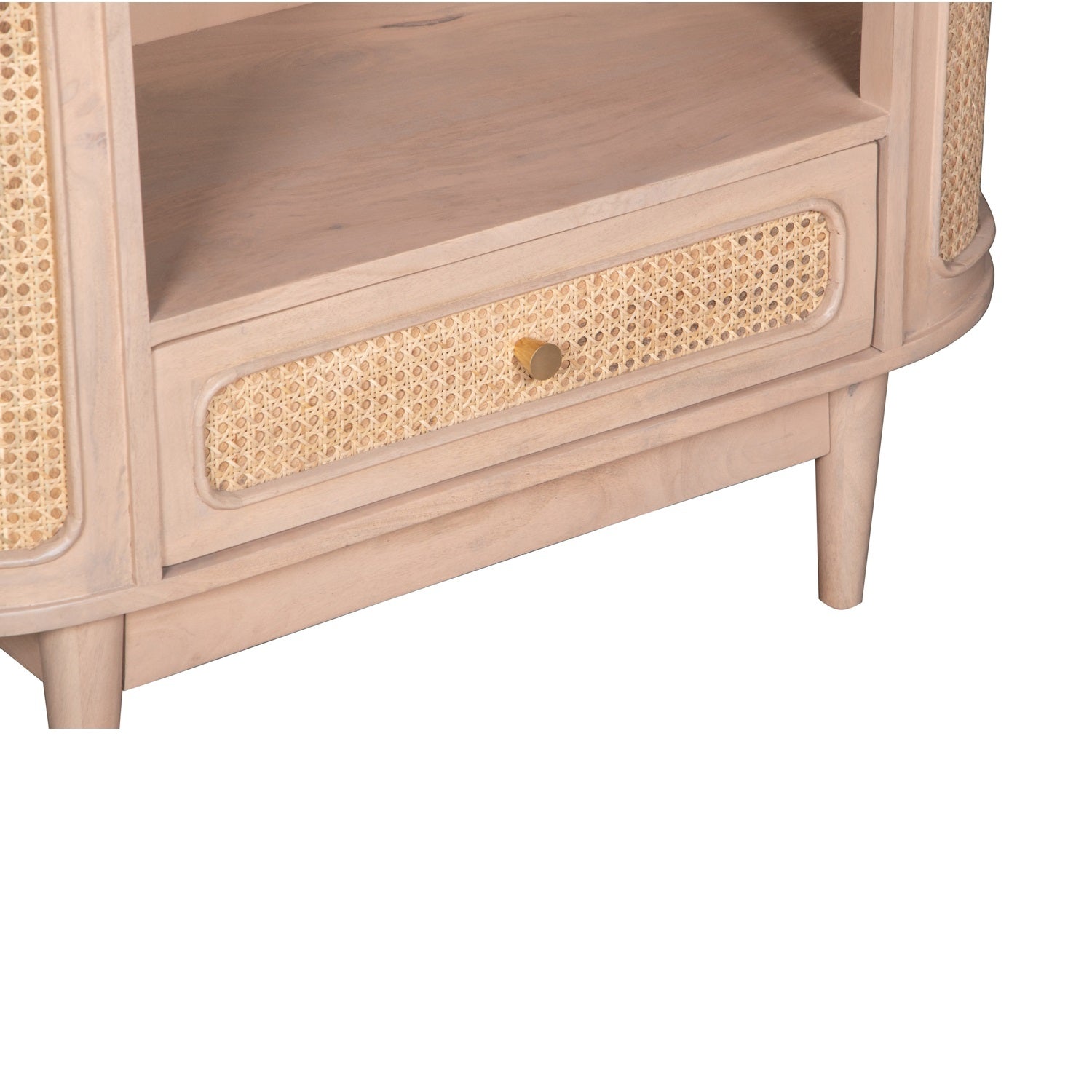 Adah Cane & Mango Wood Bookcase