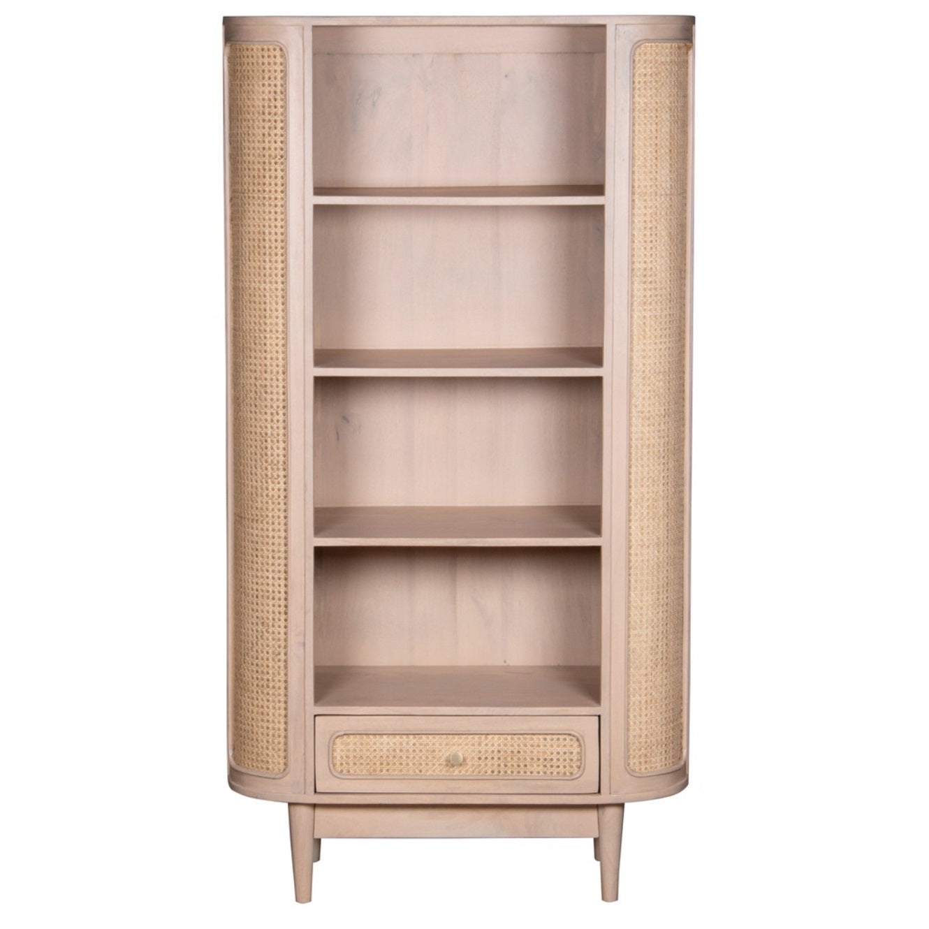 Adah Cane & Mango Wood Bookcase