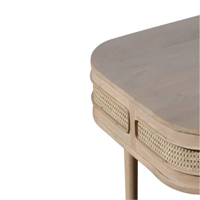 Adah Cane & Mango Wood Dining Table 6 Seater