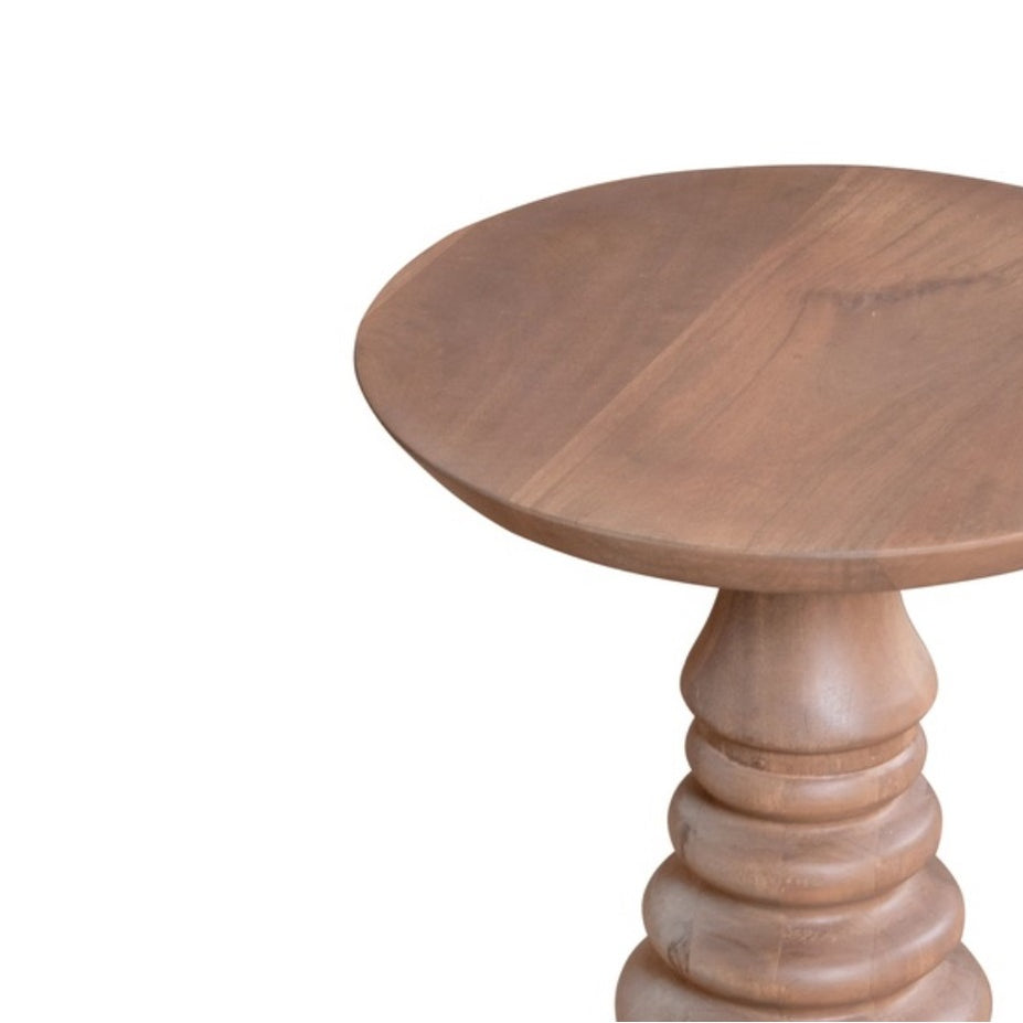 Adah Cane & Mango Wood Side Table