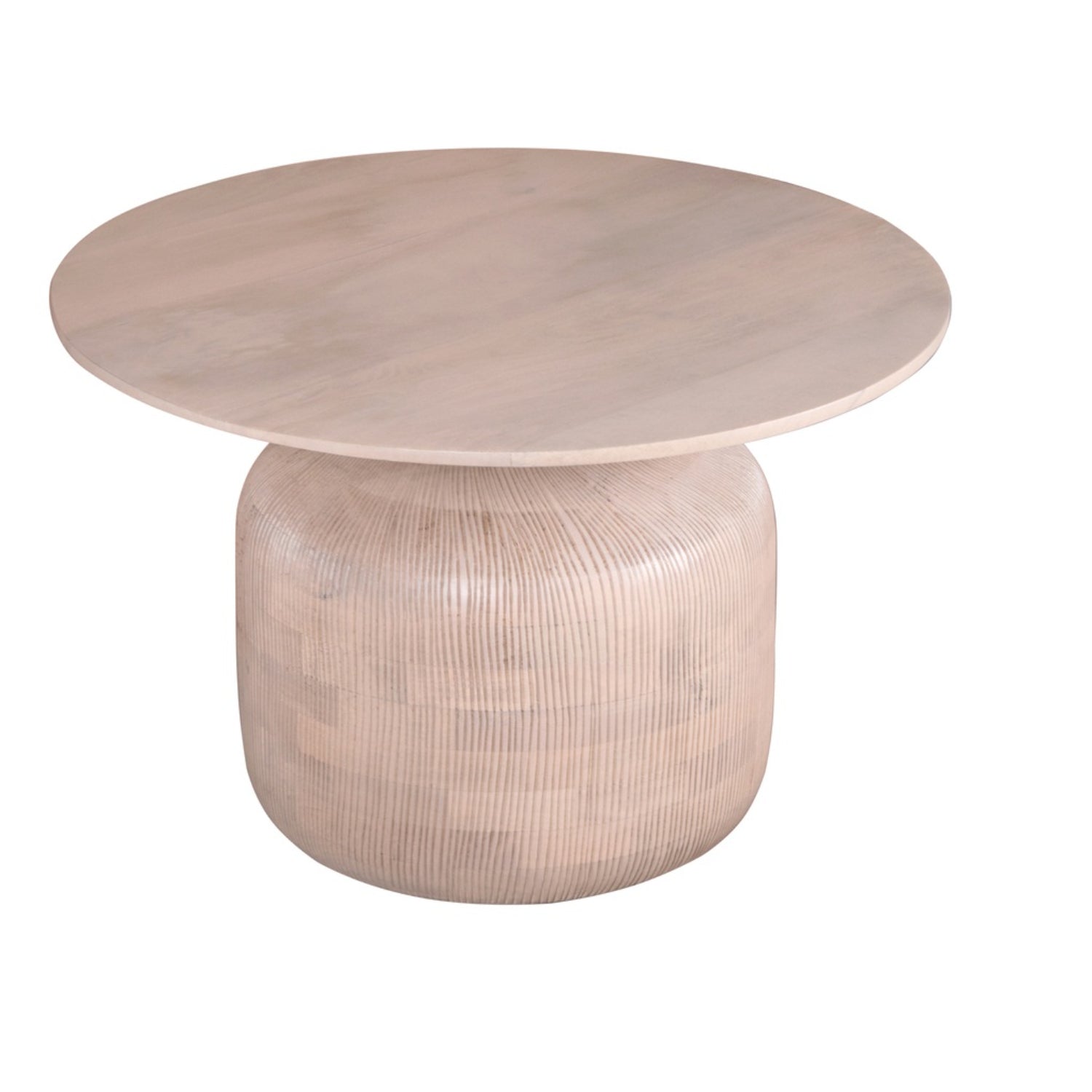 Adah Cane & Mango Wood Round Coffee Table