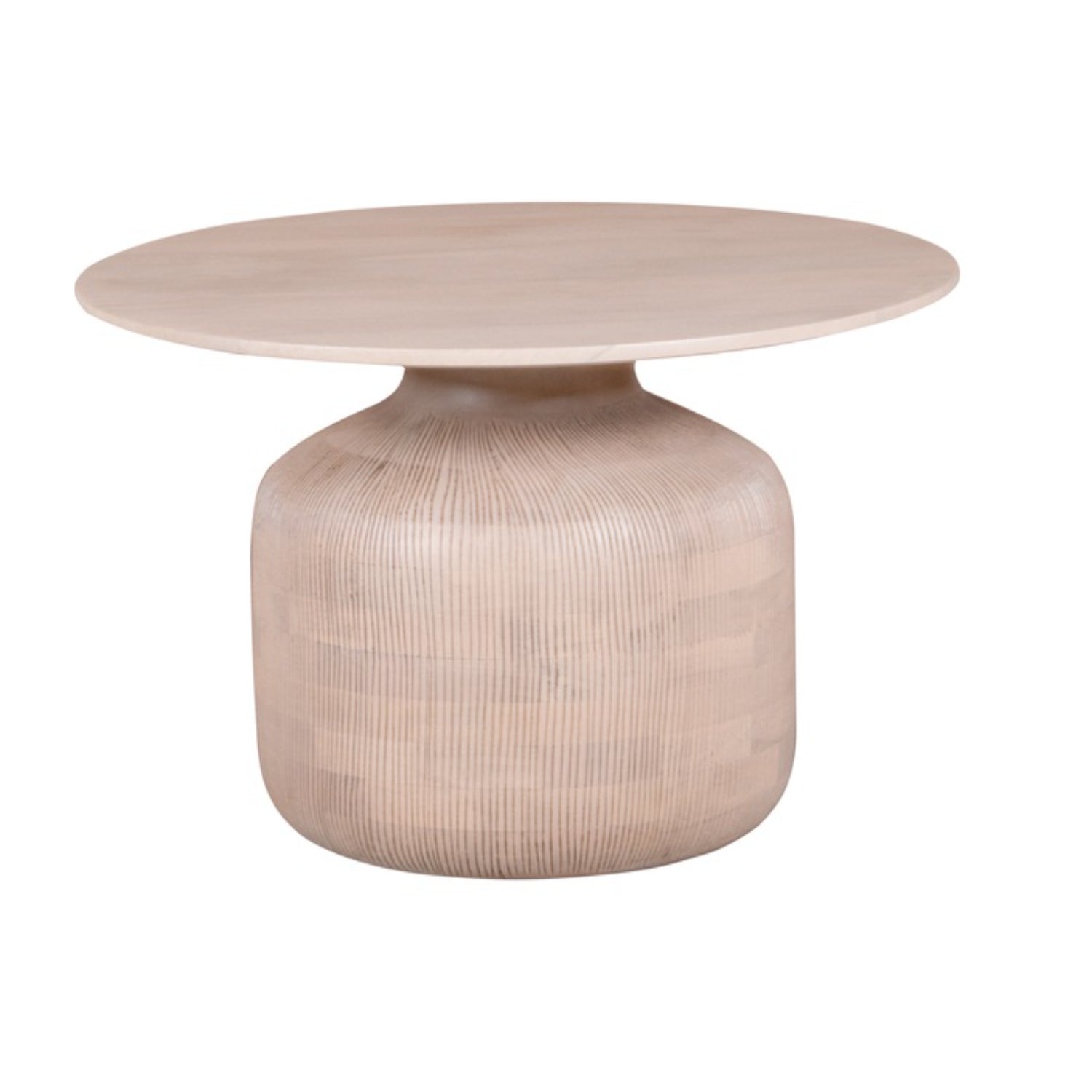 Adah Cane & Mango Wood Round Coffee Table