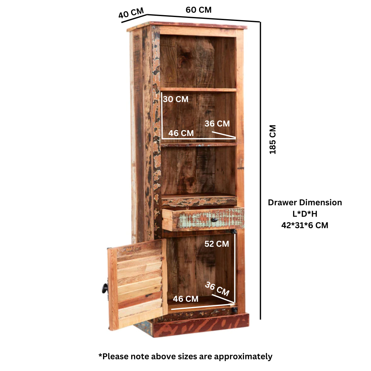 Vaillancourt Narrow Bookcase