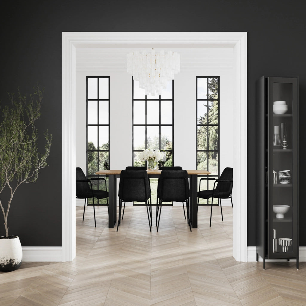 Carlo Black Dining Chair with Arms