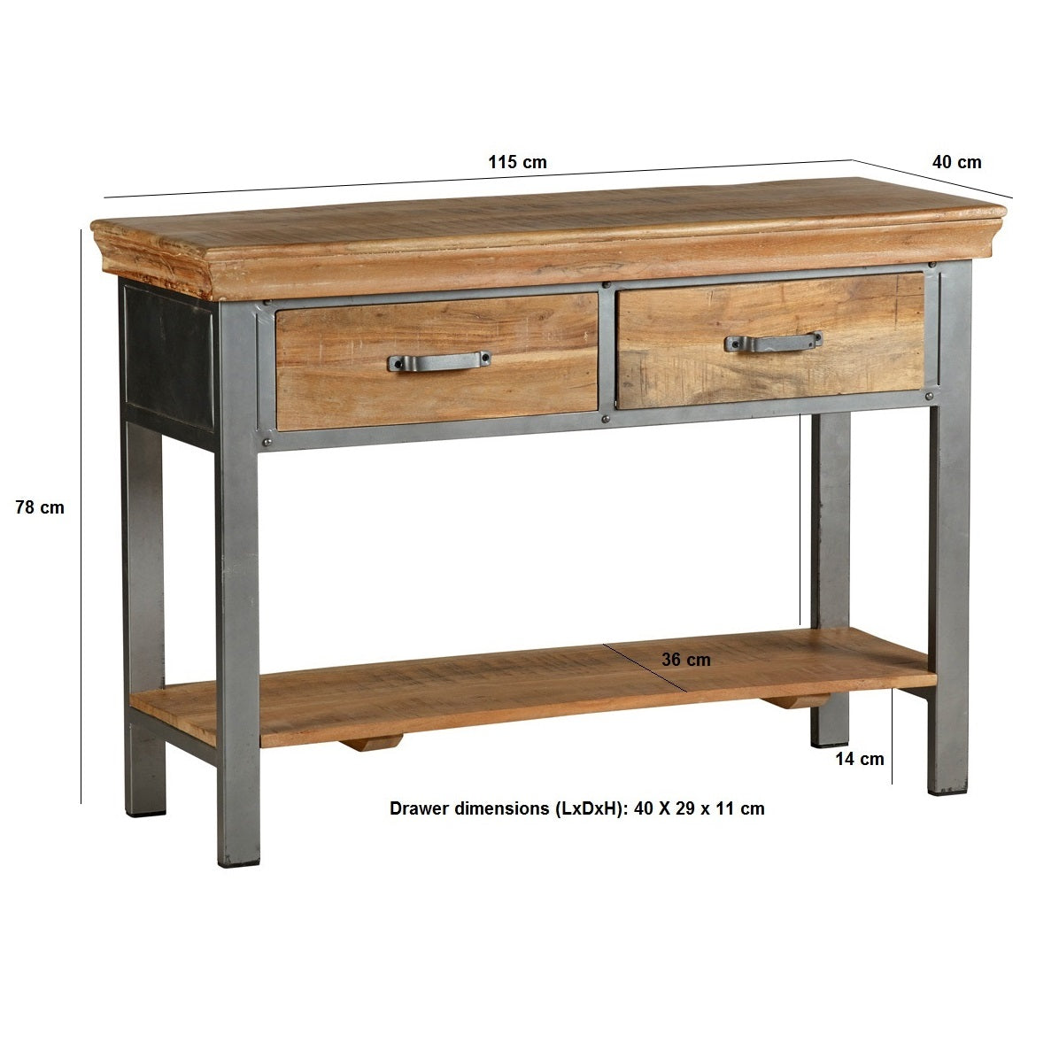 Adames 2 Drawer Console Table