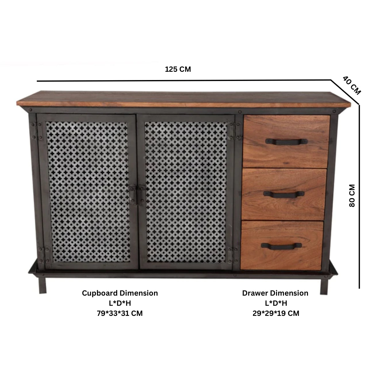 Scottsmoor 3 Drawer Sideboard