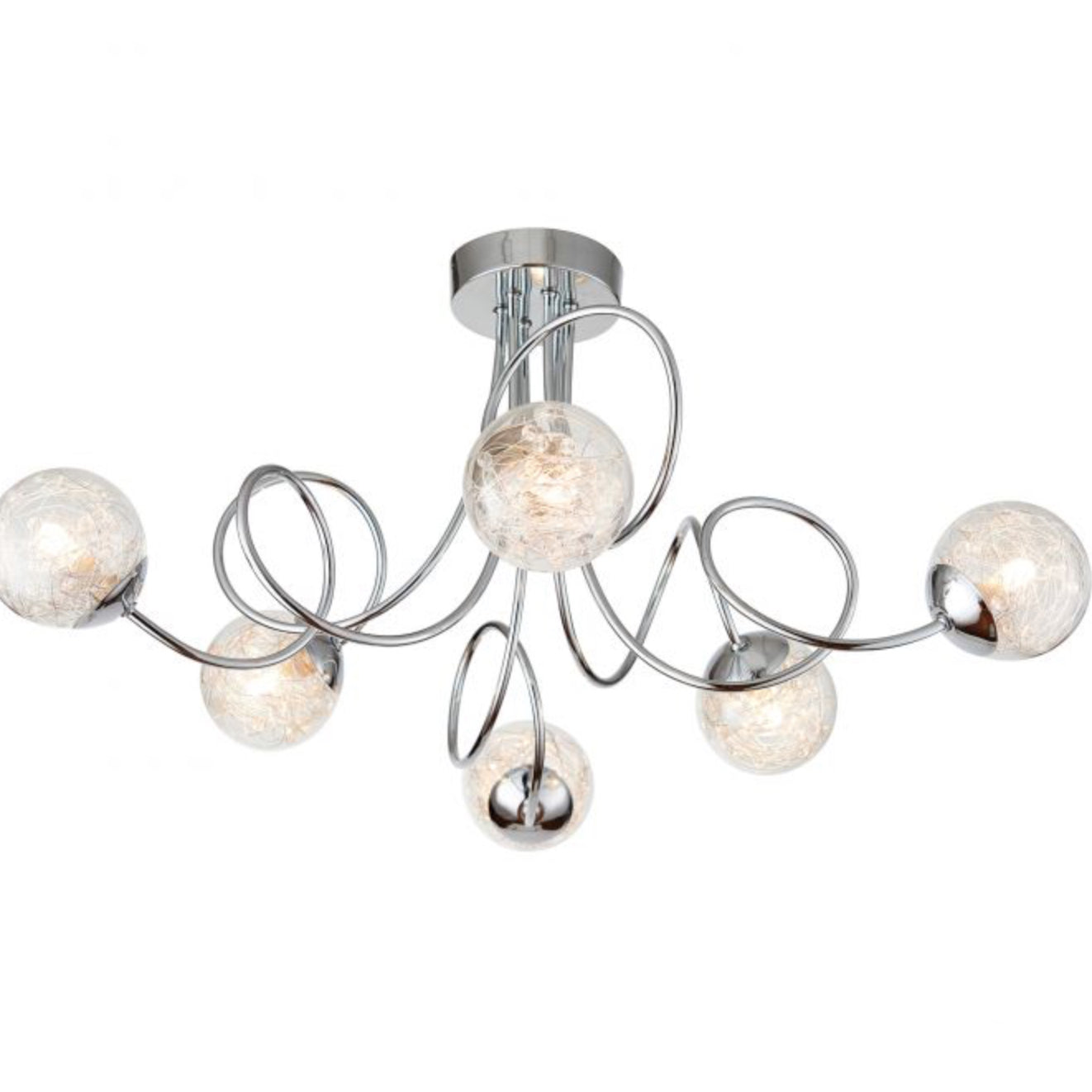 Industrial 6 Bulb Ceiling Light