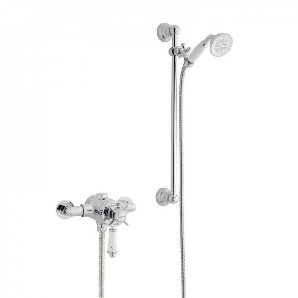 Heritage Thermostatic Exposed Shower With Adjustable Slide Rail Kit