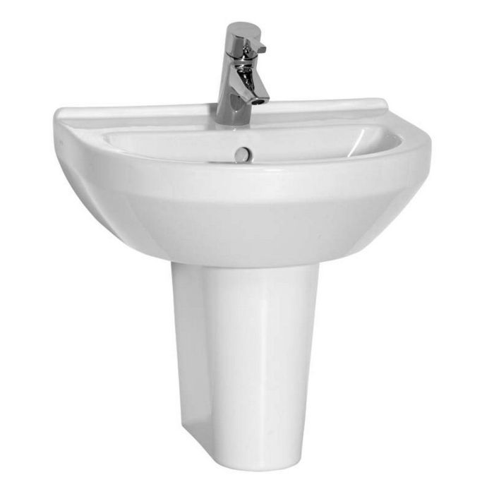 Hugo Style 550mm 1TH Basin & Semi-Pedestal