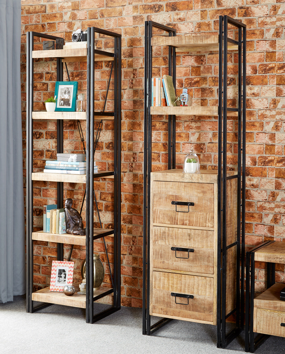 Westhought Industrial Slim Bookcase