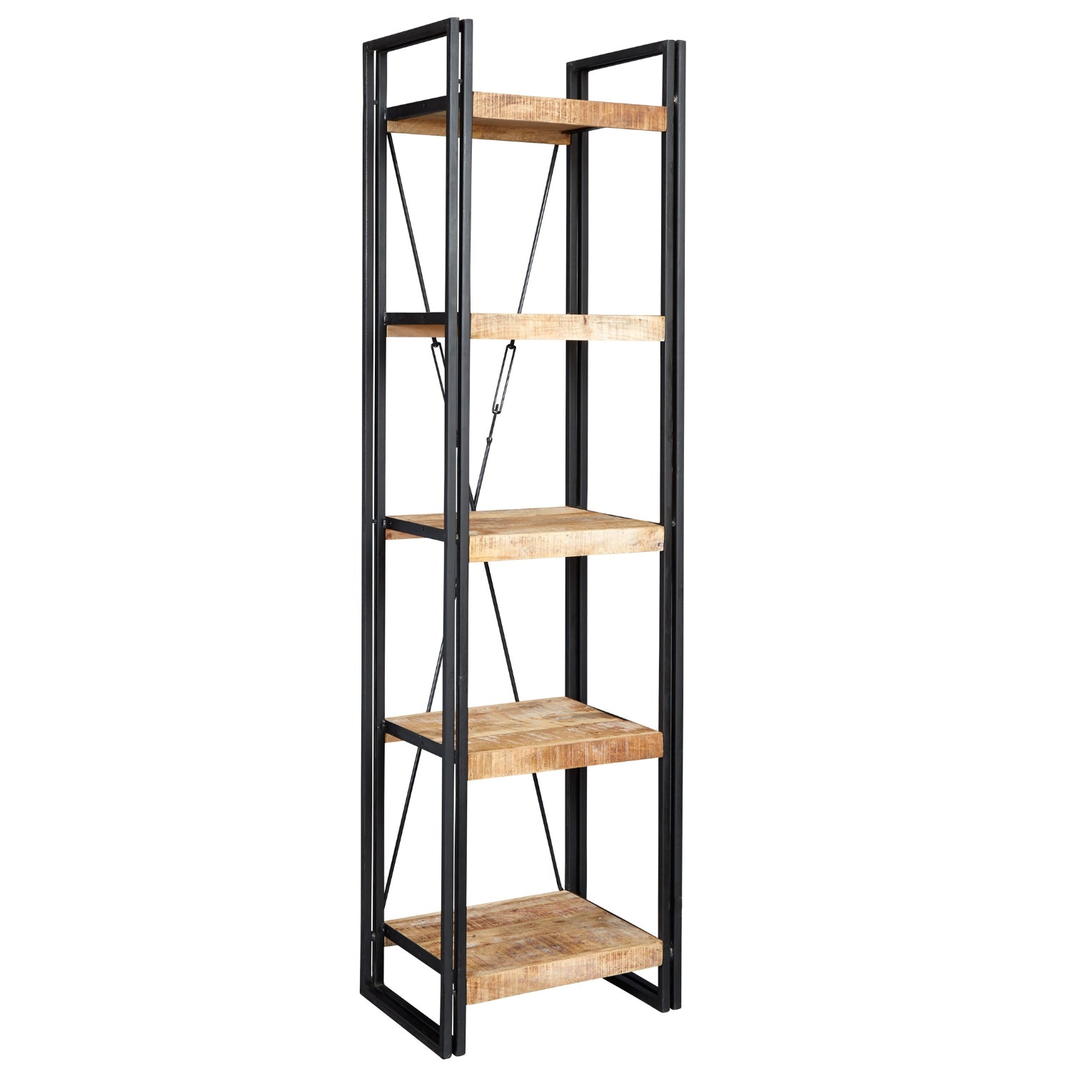 Westhought Industrial Slim Open Bookcase
