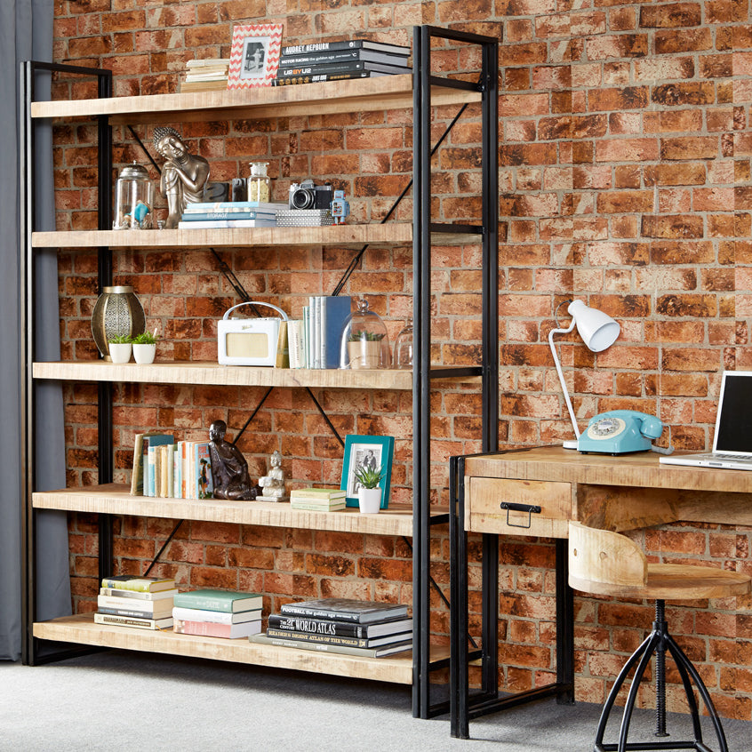Westhought Industrial Large Open Bookcase