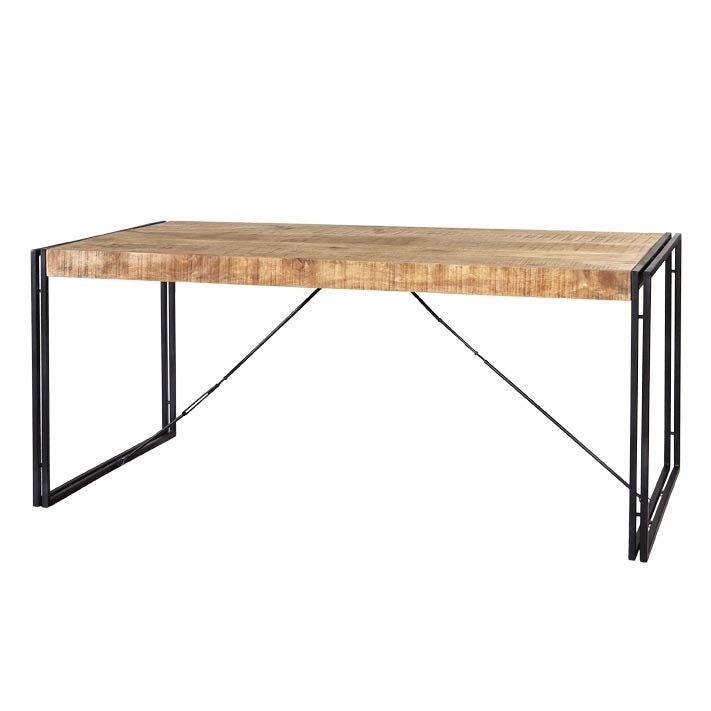 Westhought Industrial Metal & Wood Dining Table - Medium