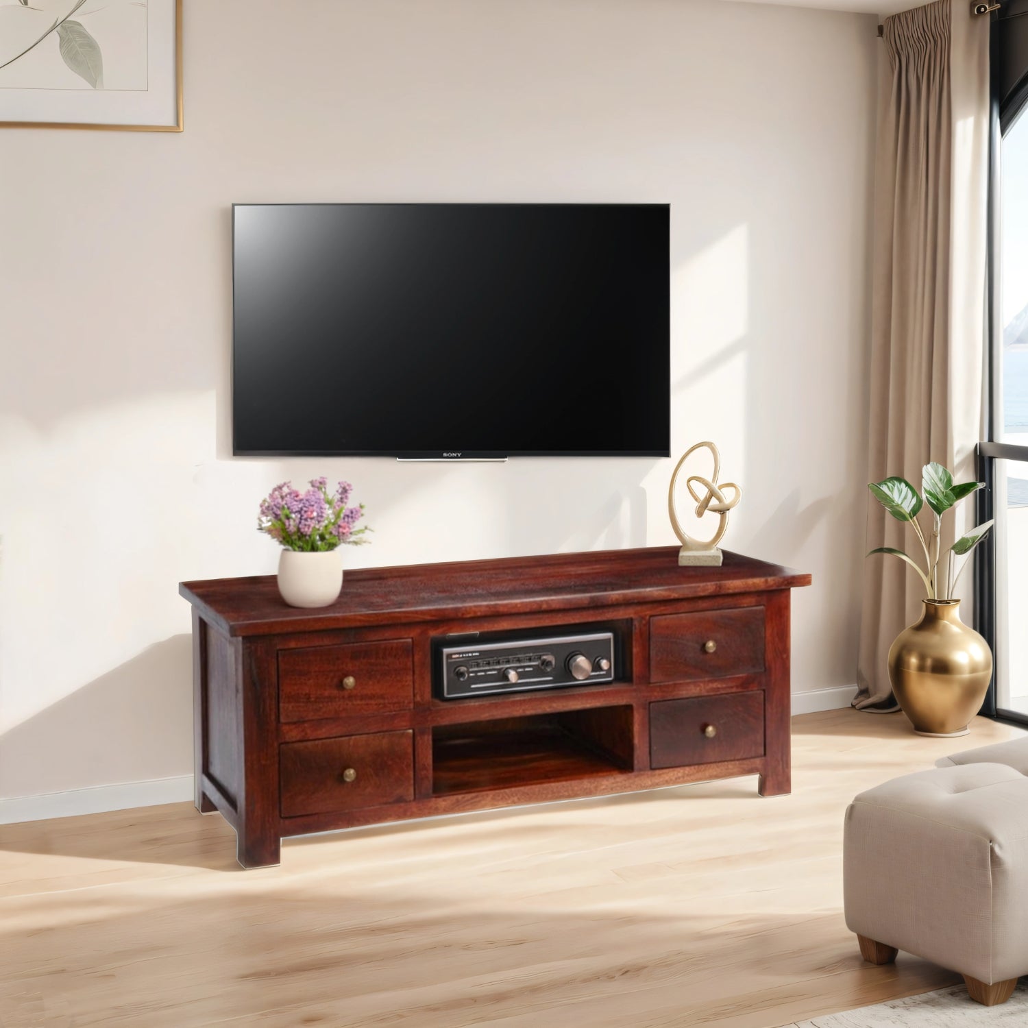 Anstead Dark Mango Tv Cabinet