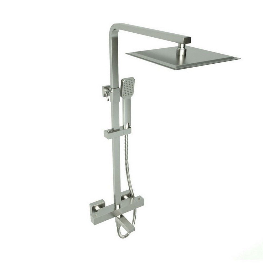 Jane Puro Thermostatic Shower With Overhead Drencher, Sliding Handset & Bath Filler Spout