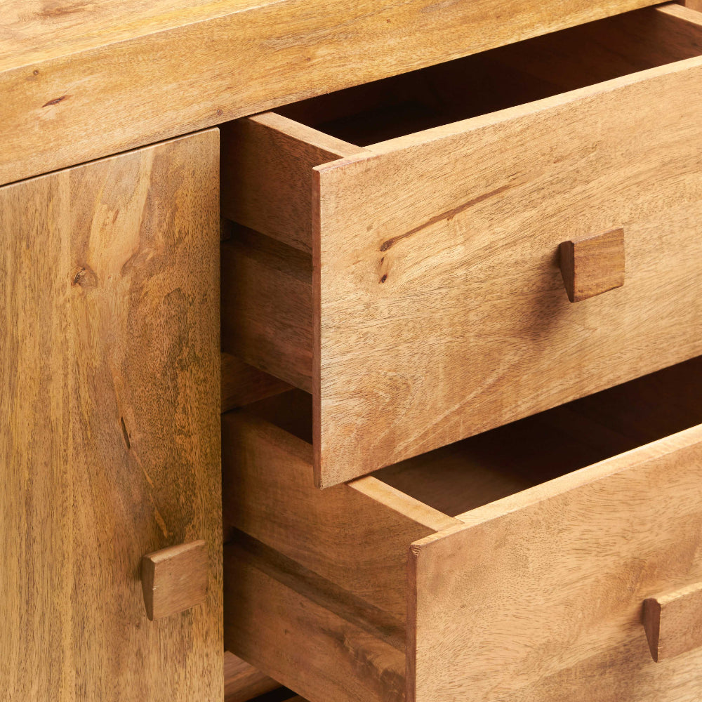 Clasby Light Mango 3 Drawer Sideboard