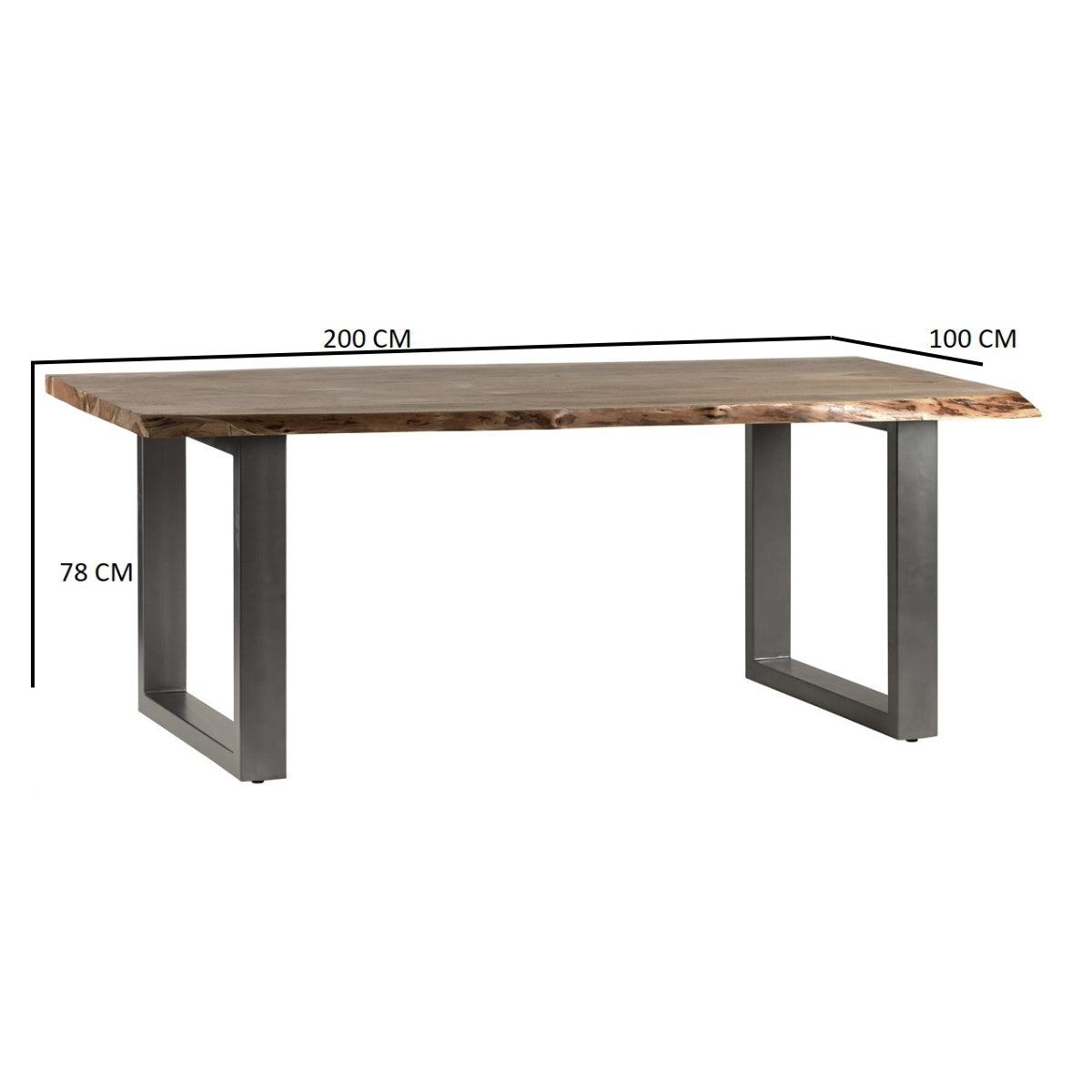 Alora Live Edge Dining Table 2 M