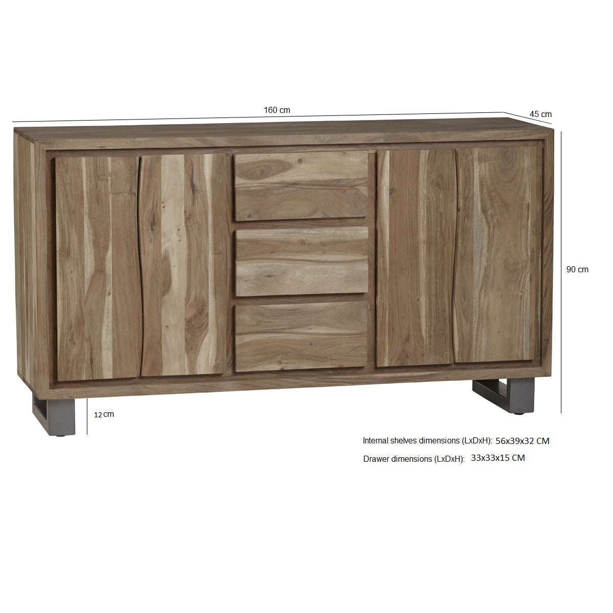 Alora Live Edge Extra Large Sideboard