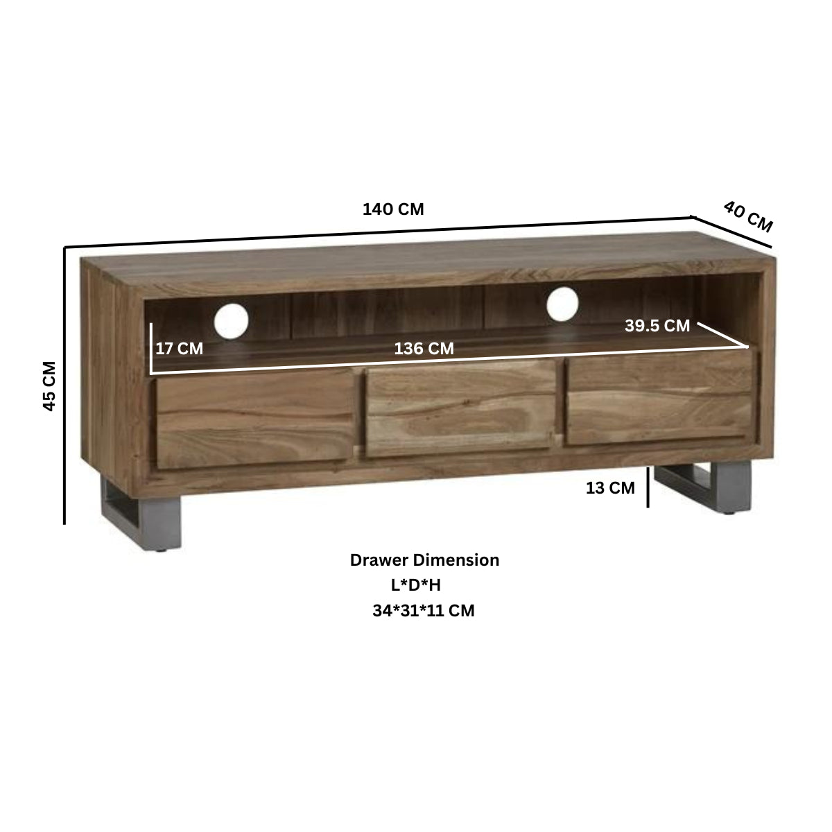 Alora Live Edge Media Unit