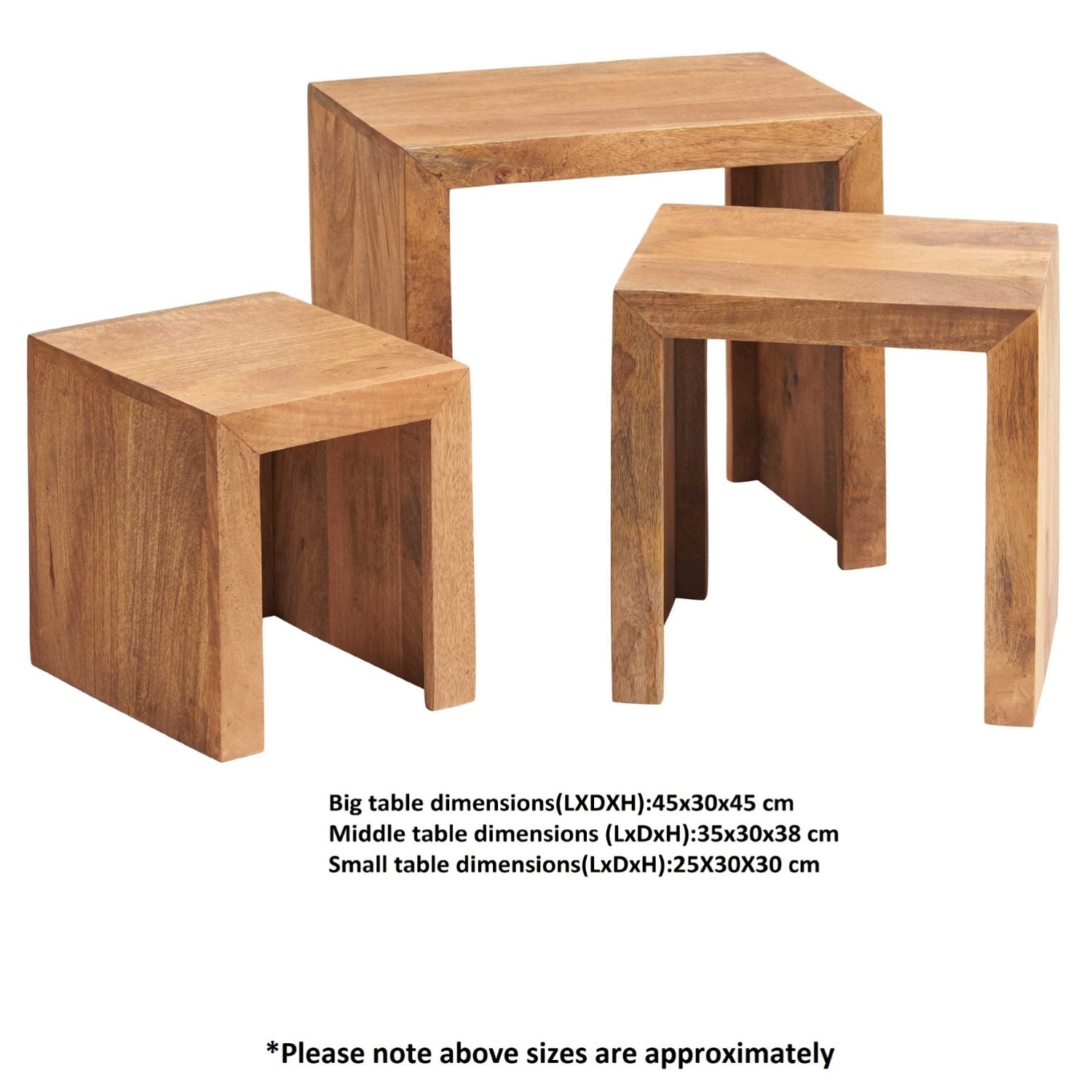 Clasby Light Mango Nest Of 3 Tables