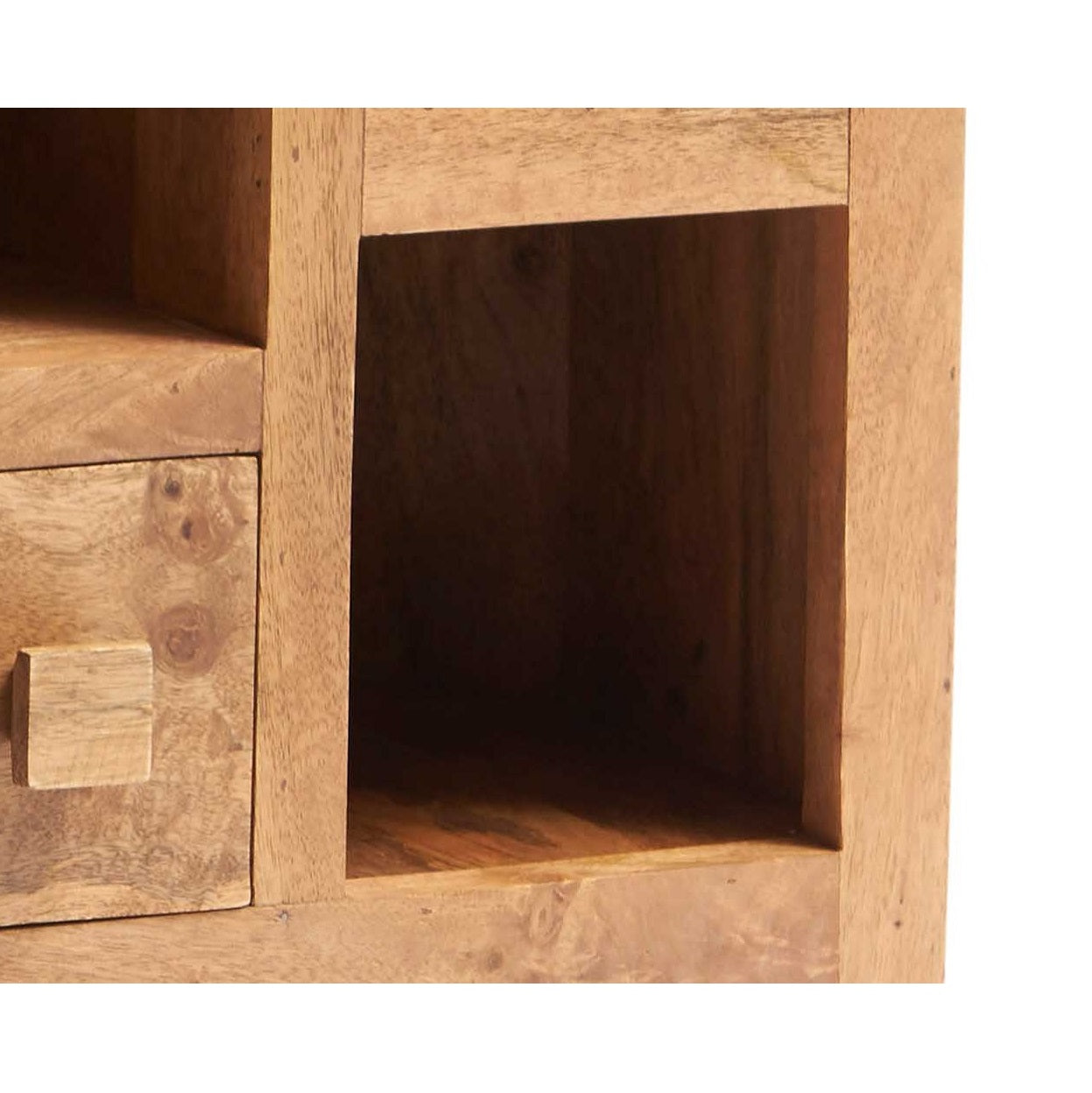 Clasby Light Mango Corner Tv Unit - 110cm