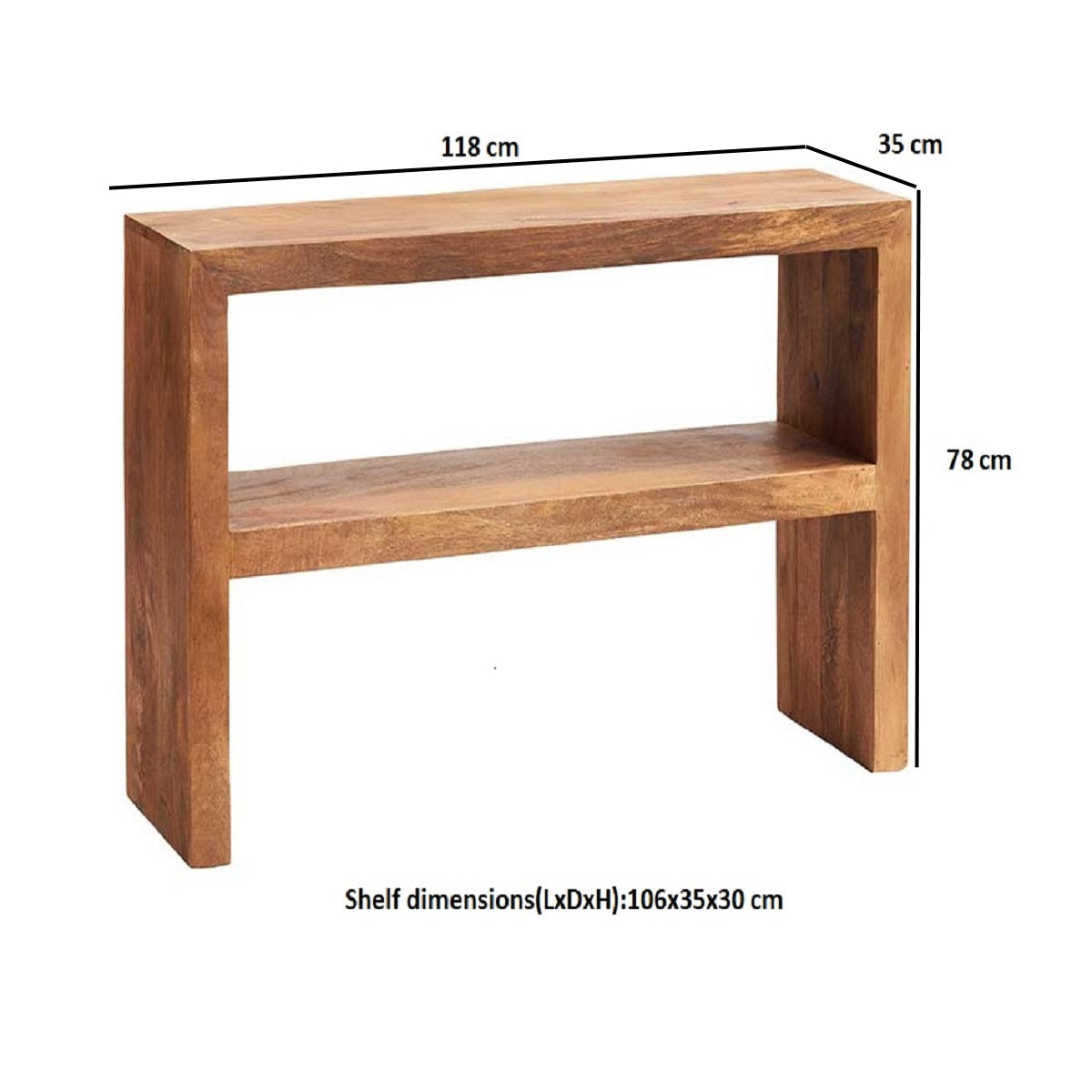 Clasby Light Mango Console Table