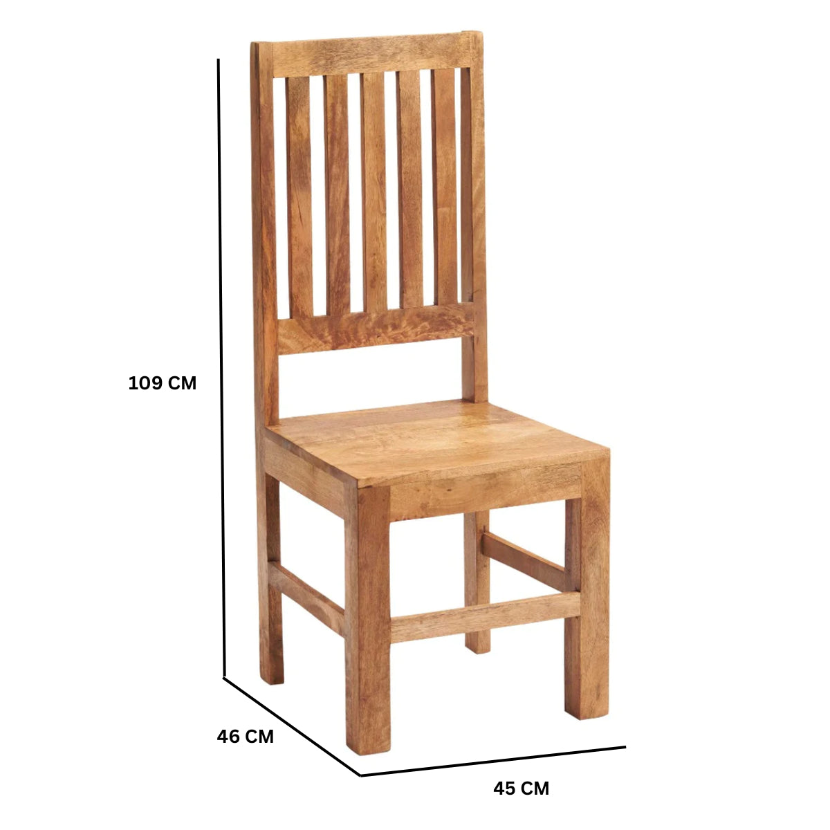 Clasby Light Mango Slat Back Chair - Set of 2