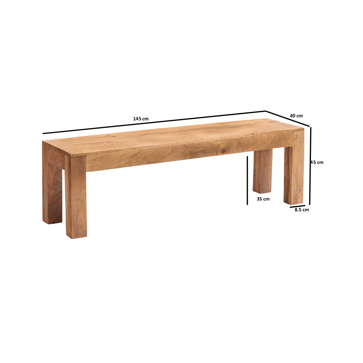 Clasby Light Mango Bench
