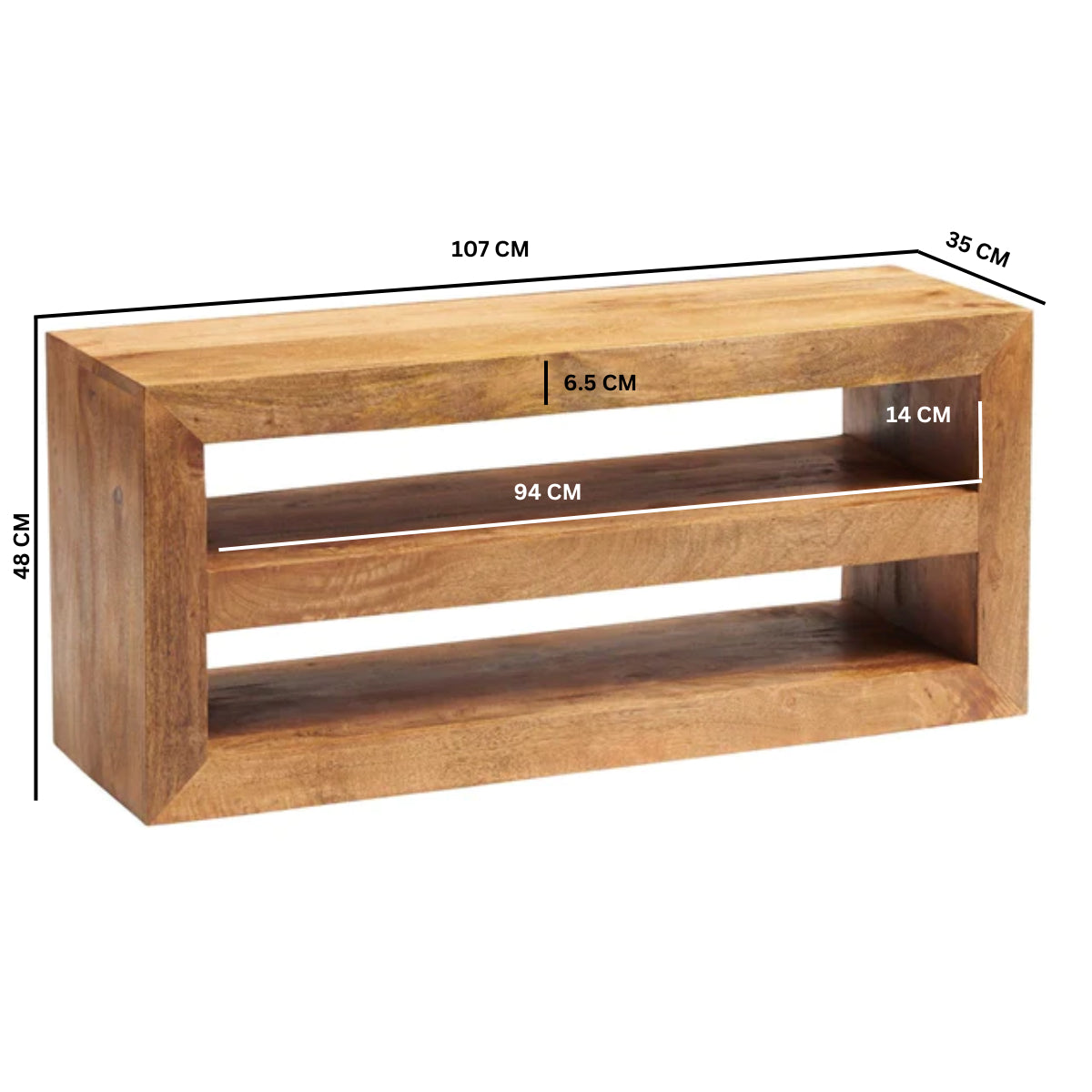 Clasby Light Mango Open Media Unit