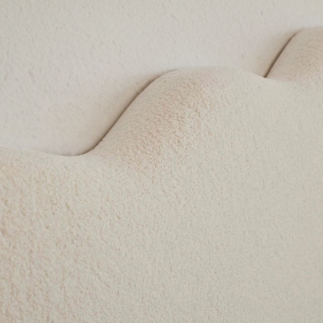 Louis Boucle Upholstered Bed Frame