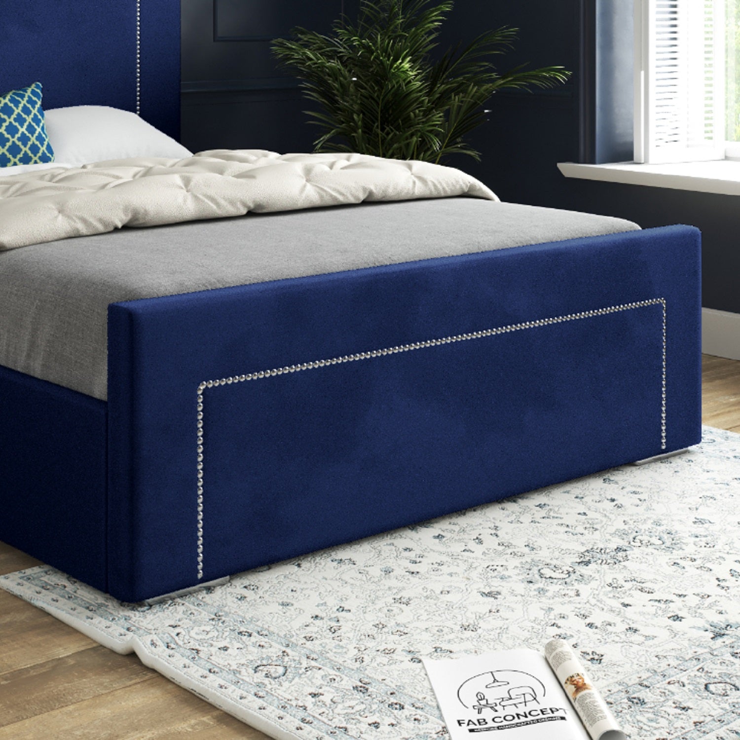 Lucca Upholstered Soft Velvet Bed Frame
