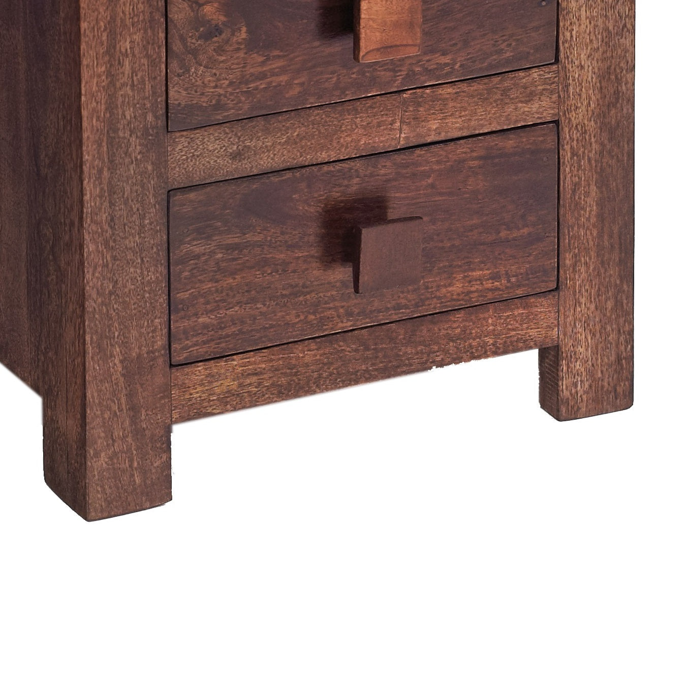 Clasby Dark Mango 3 Drawer Bedside