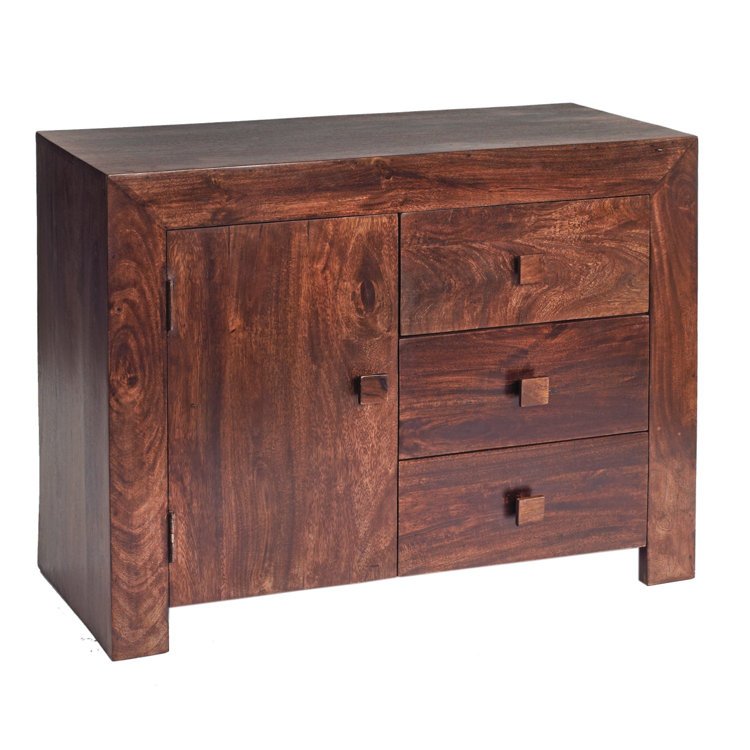 Clasby Dark Mango 3 Drawer Sideboard