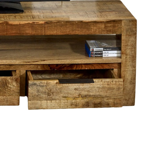 Vogo Solid Wood Large Tvc With 3 Drawers