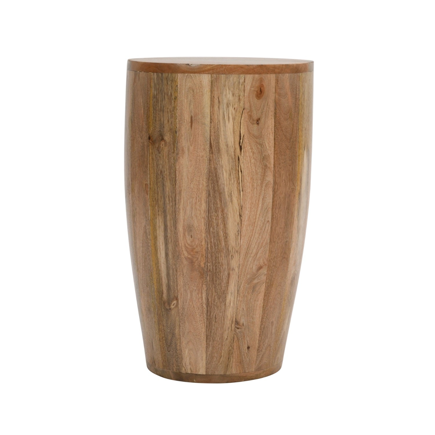 Vogo Solid Wood Drum Side Table