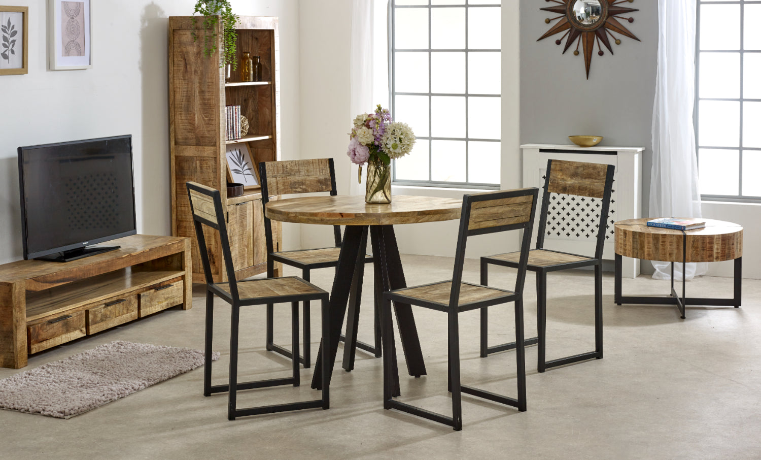 Vogo Round Dining Table 4 Seater