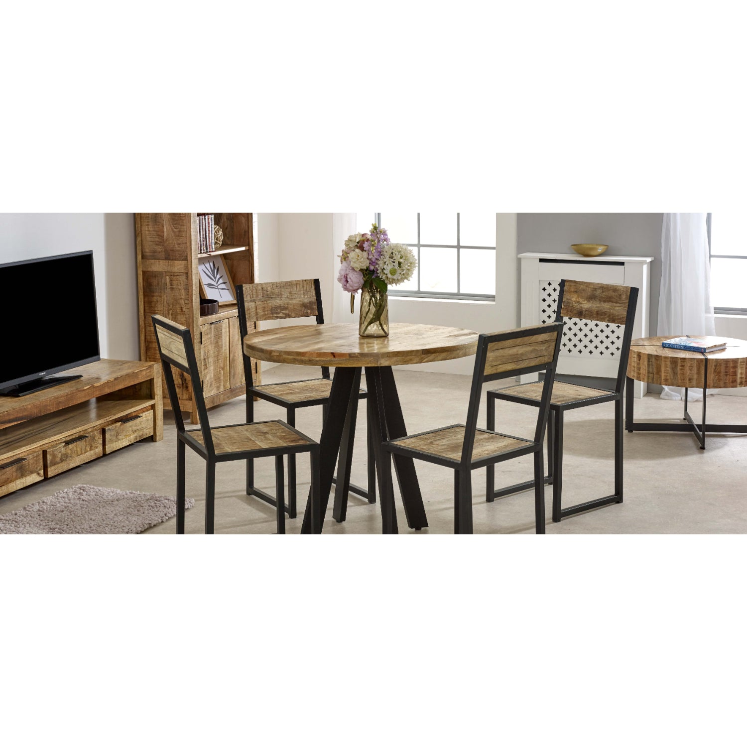 Vogo Round Dining Table 4 Seater
